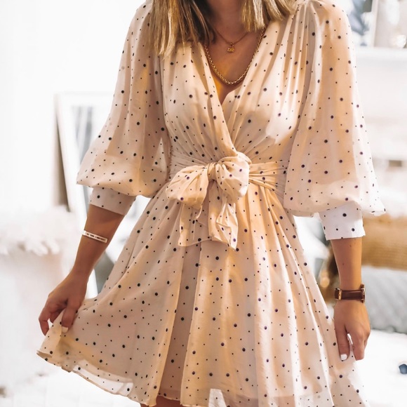 NWT ZARA Micro Dot Mini Dress XS Blogger Fav - Picture 1 of 6